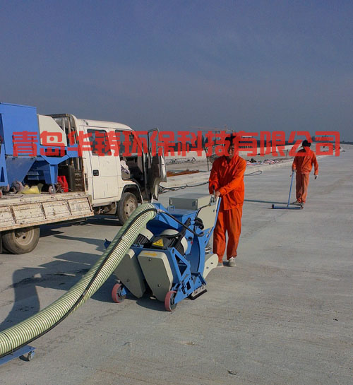 混凝土拋丸處理，橋面施工現(xiàn)場