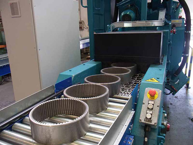 車輪拋丸機，輥道通過式清理設備