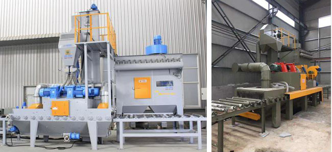 日照、臨沂客戶購買的石材拋丸機